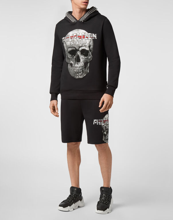 Hoodie sweatshirt Skull crystal