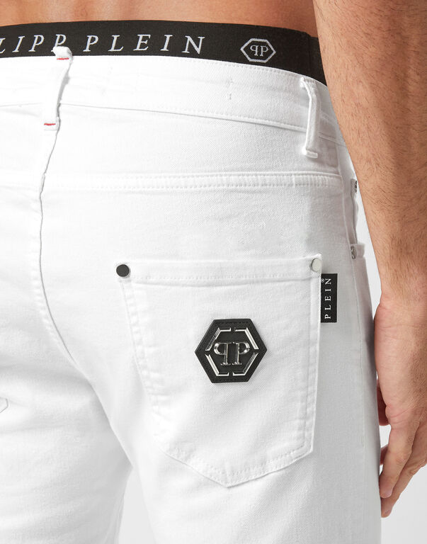 Denim Trousers Super Straight Cut Premium Hexagon