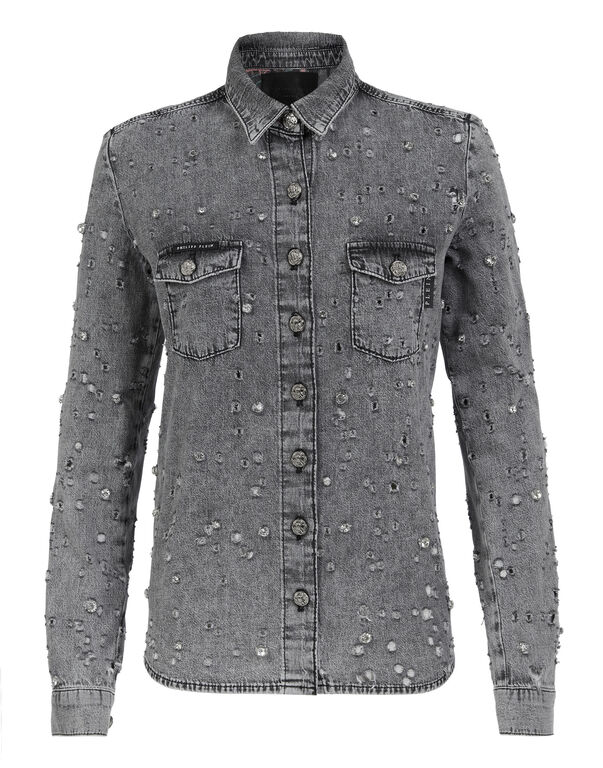 Denim Shirt Ls Crystal