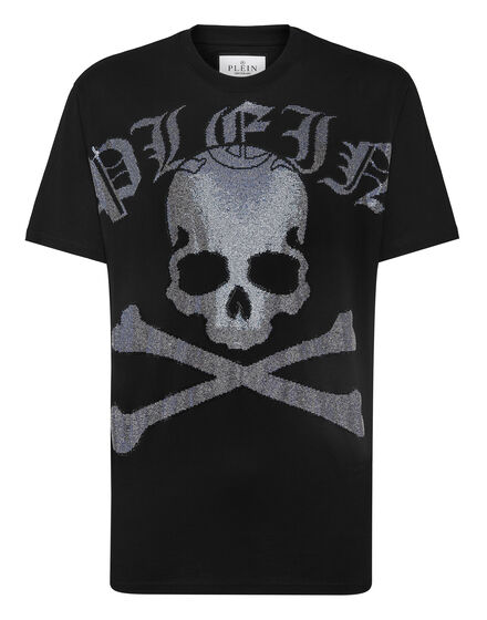 T-shirt Round Neck SS with Crystals Gothic Plein Strass