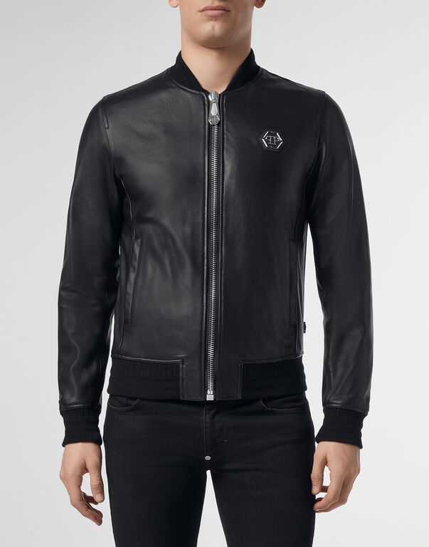 Leather Bomber Flame