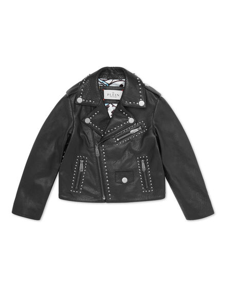 Leather Biker Jacket Smile