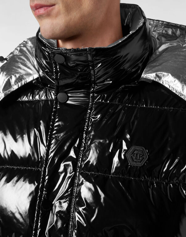 Nylon Puffer Jacket Skull&Bones