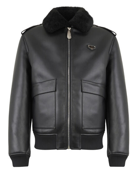 Eco Shearling Aviator Jacket