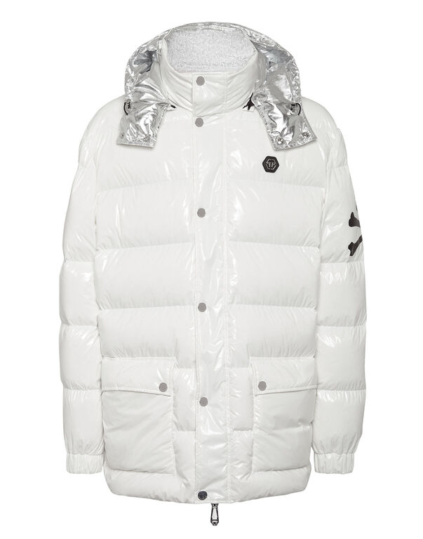 Nylon Puffer Jacket Skull&Bones