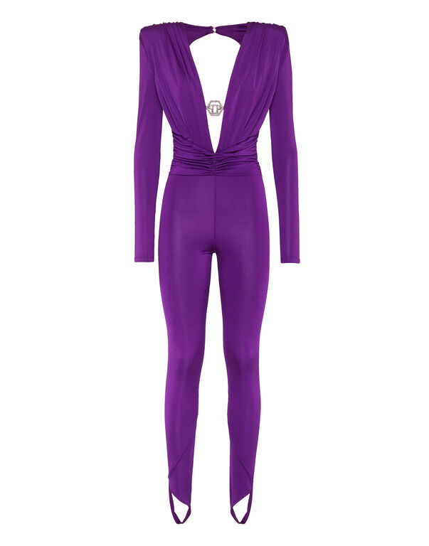 Shoulder Padded Jumpsuit