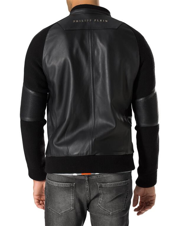 Leather Bomber "Why don`t you"