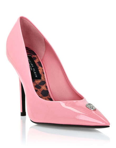 Patent Leather Decollete Hi-Heels Crystal Skull