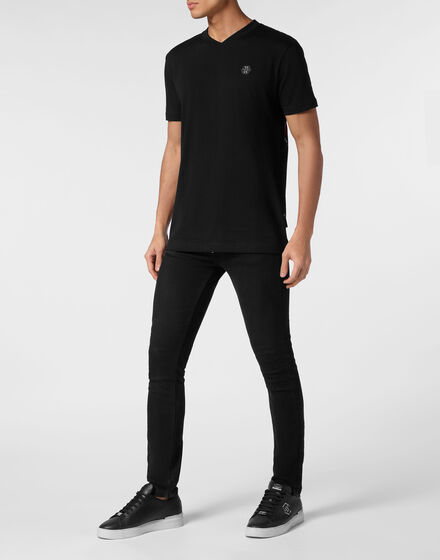 T-shirt V-Neck SS Gothic Plein