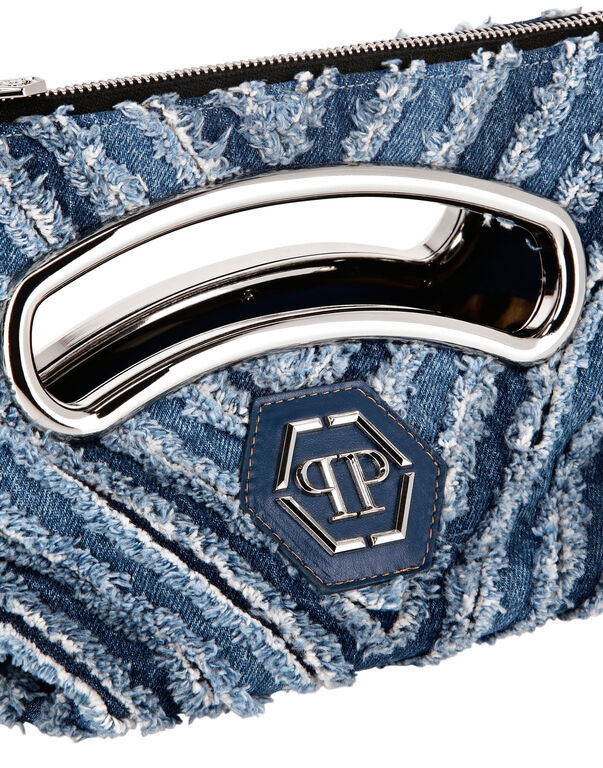 Denim Small Handle Bag