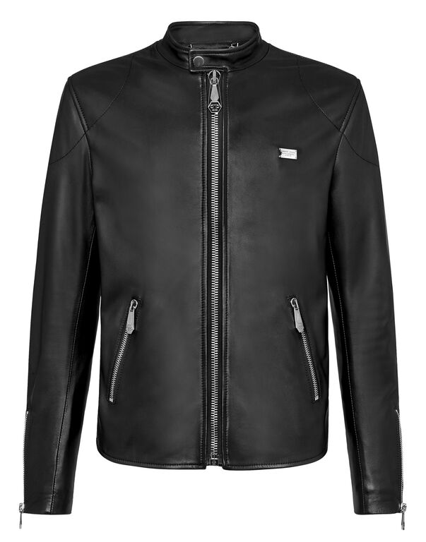 Leather Moto Jacket Philipp Plein TM