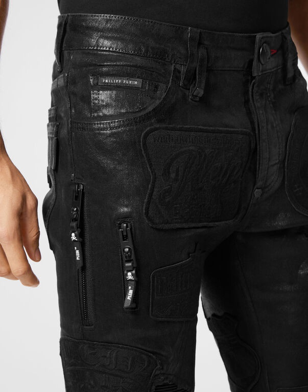 Denim Rock Star Trousers Patches