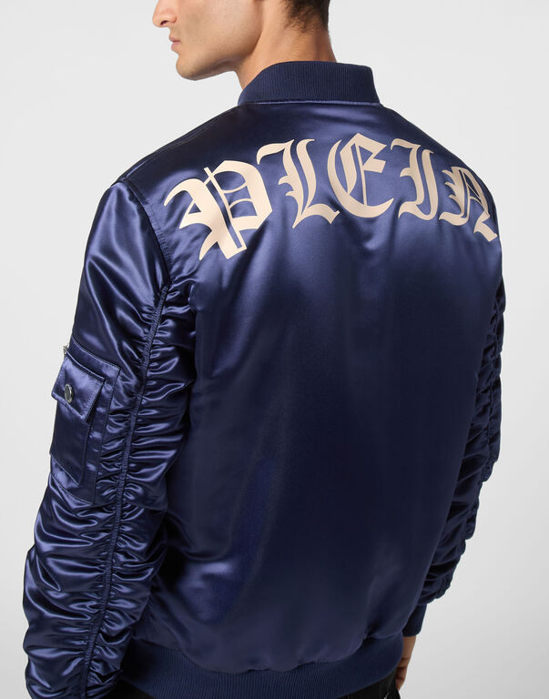 Satin Top Gun Bomber LS Gothic Plein