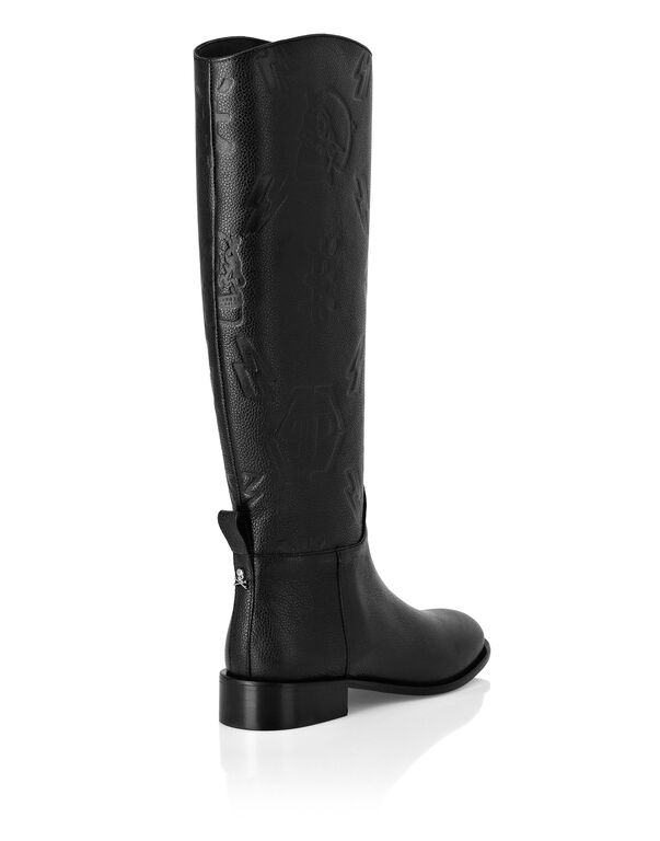 Leather Lo-Heels Mid Boots Monogram