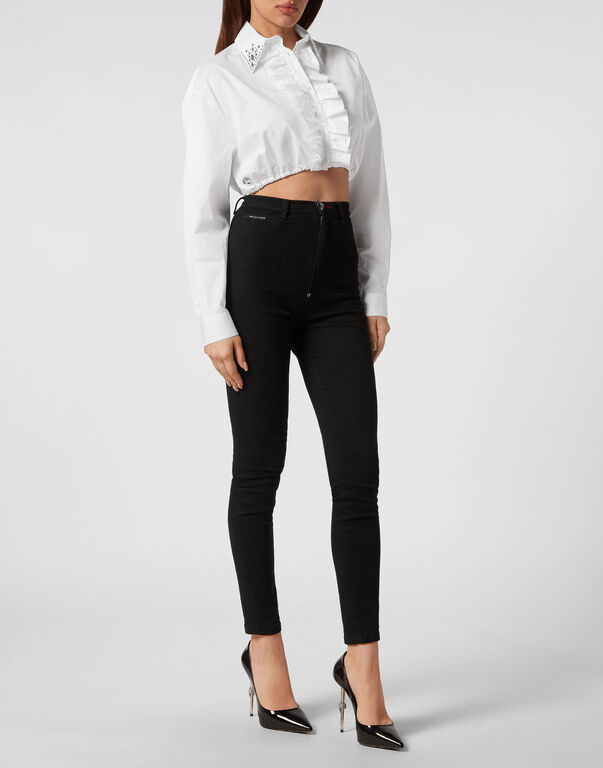 Popeline  Cropped Shirt LS