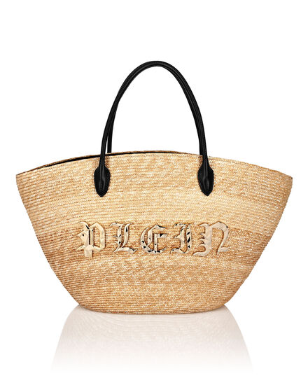 Raffia Handle Bag Gothic Plein