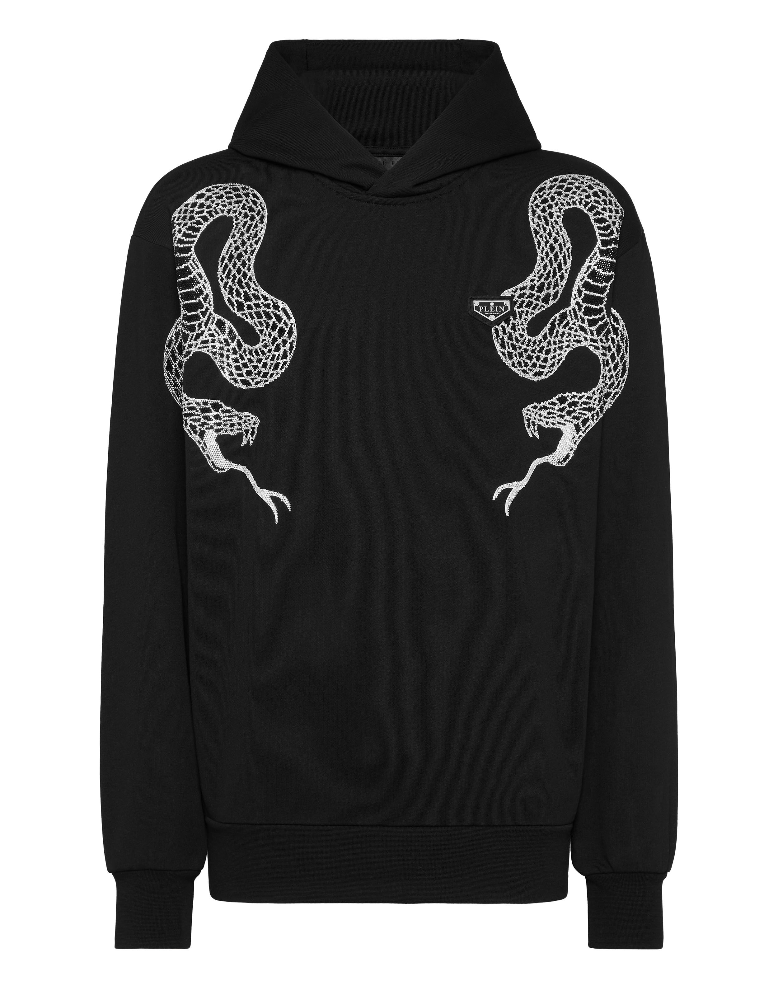 パーカー・フーディ PHILIPP PLEIN FW22 HOODIE (AABCMJB2857_PJO002N0207) Hoodie Crystal Snake | Philipp Plein Outlet