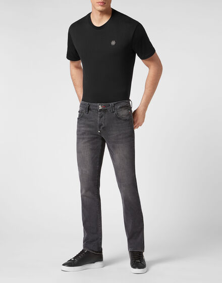 Denim Trousers Straight Cut Supreme Iconic Plein Basic Denim Trousers Straight Cut Supreme Iconic Plein Basic