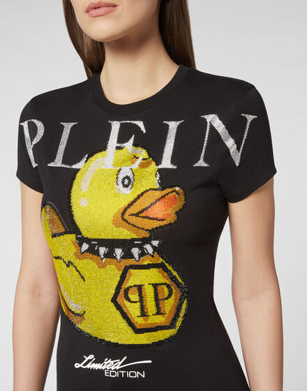 T-shirt Round Neck SS PP Duck with Crystals