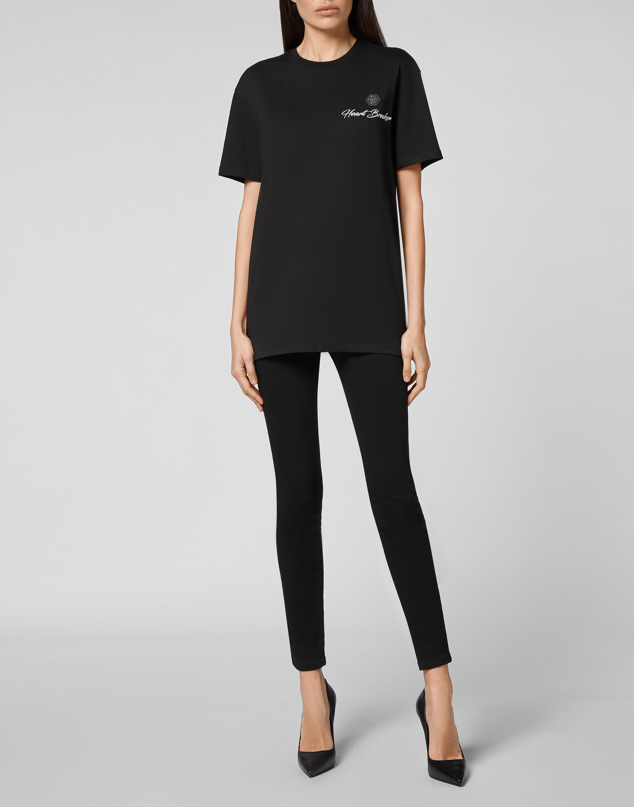 T shirt Round Neck SS Heart Breaker Philipp Plein Outlet
