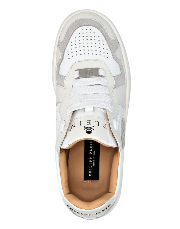Mix Leather Lo-Top Sneakers