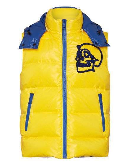Nylon Short Vest  Outline Skull
