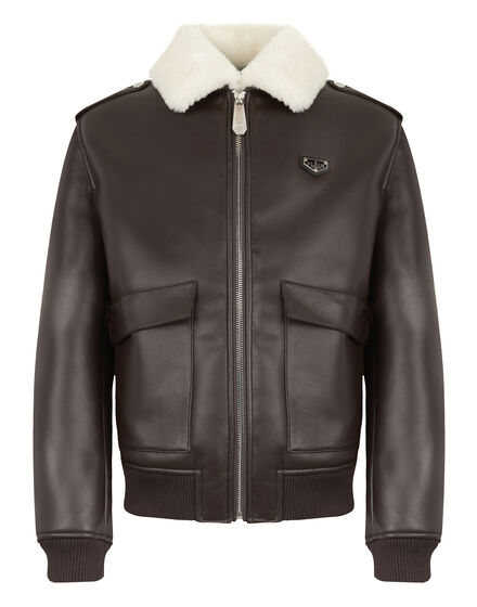 Eco Shearling Aviator Jacket