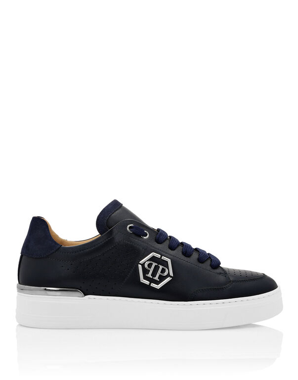 Mix Leather Lo-Top Sneakers