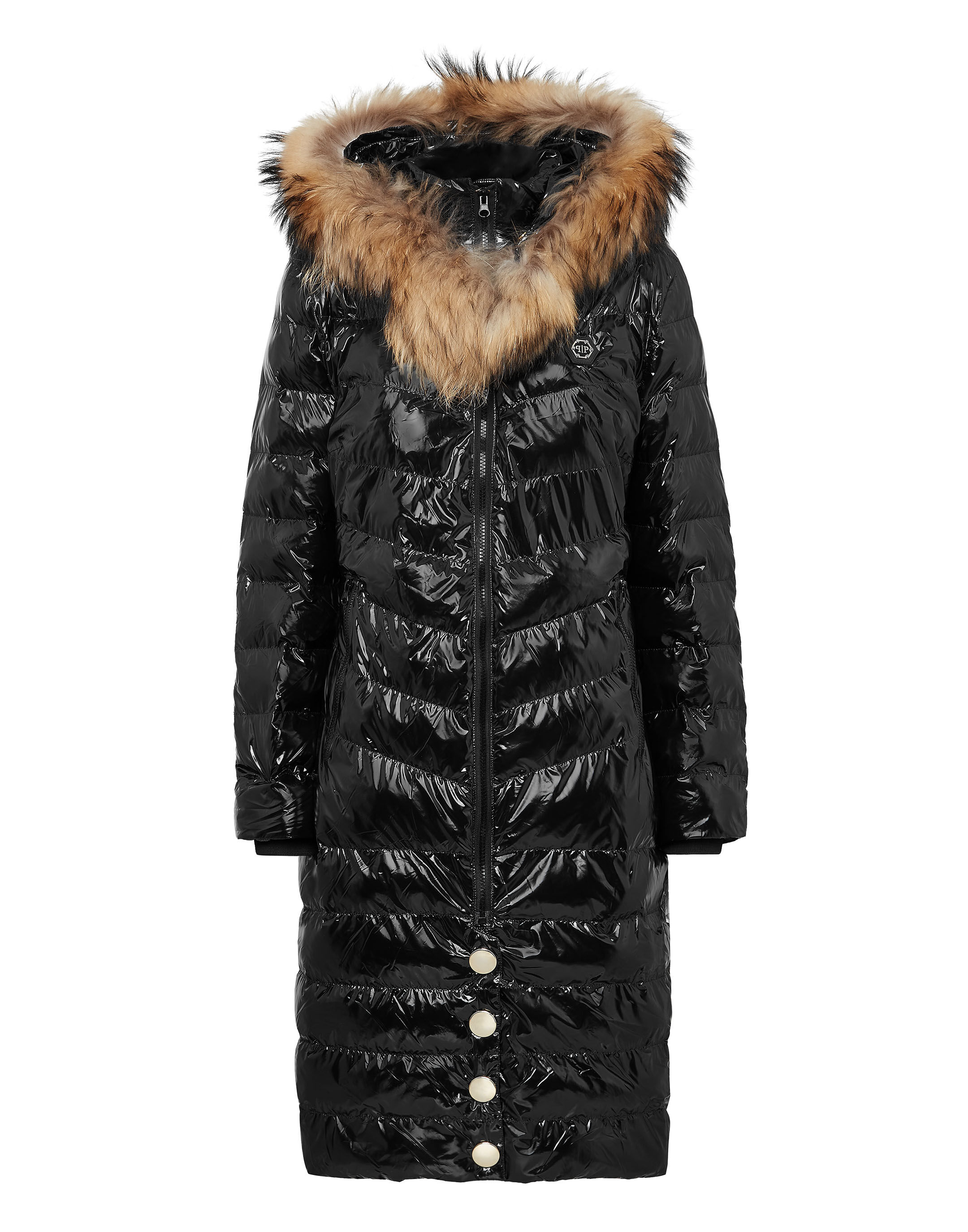 Nylon Long Down Jacket Philipp Plein Outlet