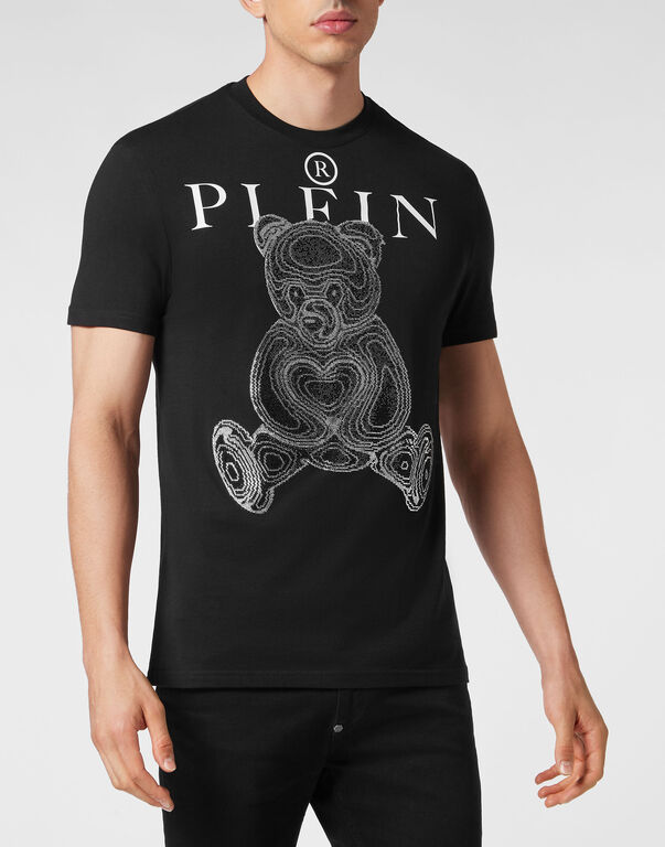 T-shirt Round Neck SS with Crystals Teddy Bear