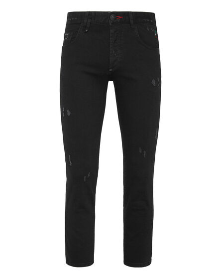 Denim Trousers Skinny Destroyed Iconic Plein