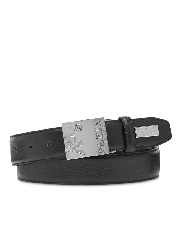 Leather Belt Skull and Plein