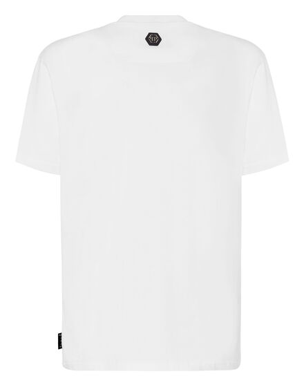 T-shirt Round Neck SS Skull and Plein with Crystals