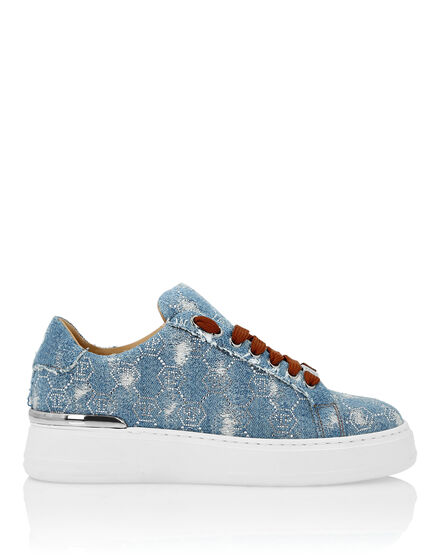 Denim Lo Top Sneakers Monogram Strass Denim Lo Top Sneakers Monogram Strass