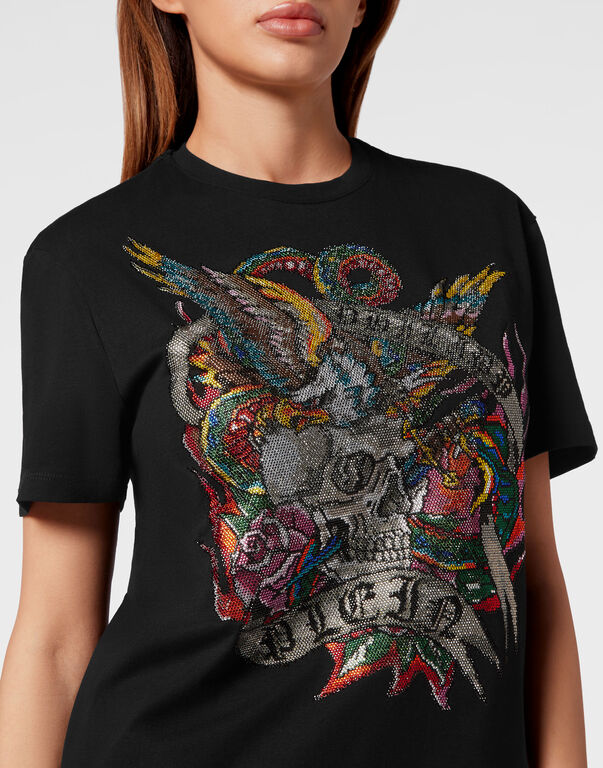 T-shirt Roundneck SS with crystals Tattoo