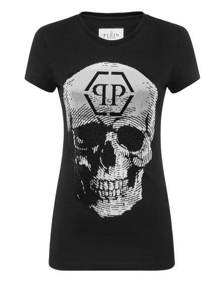 T-shirt Sexy Pure Fit Skull with Crystals