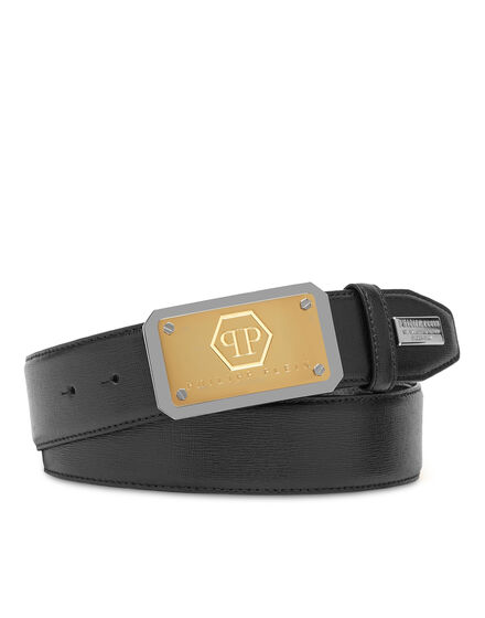 Leather Belt Hexagon