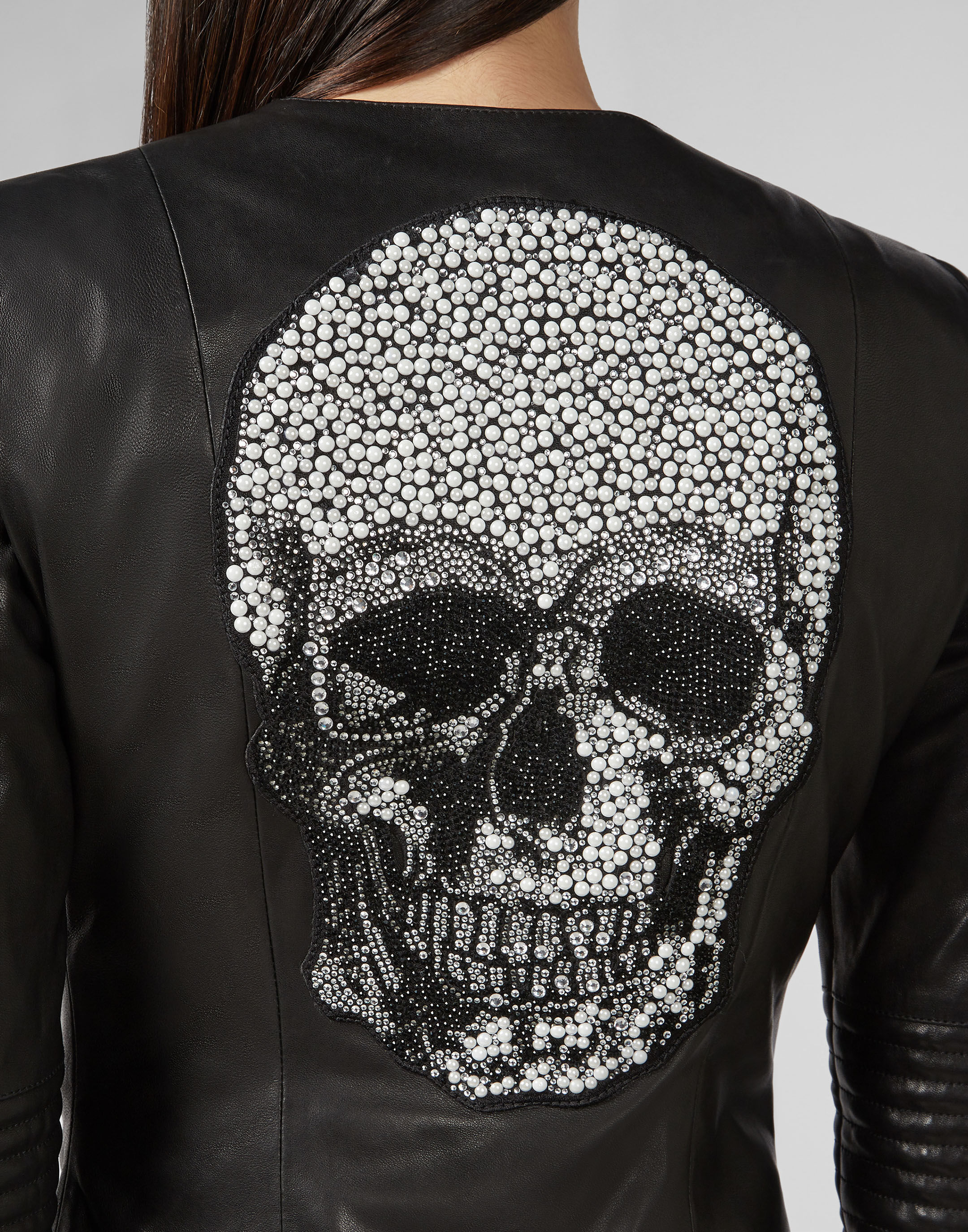 Leather Jacket Skull Philipp Plein Outlet