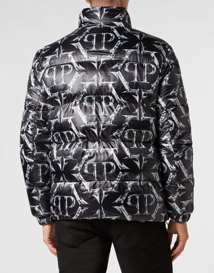 Nylon Puffer Jacket Chrome