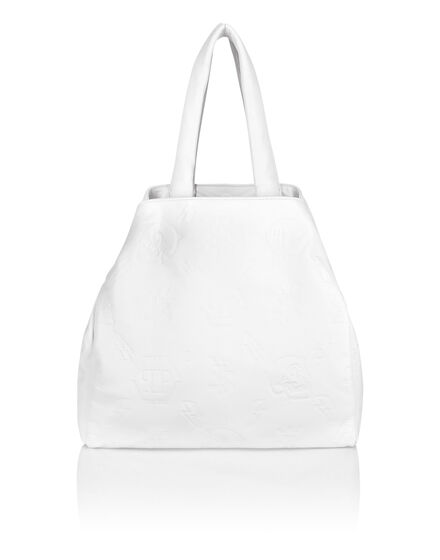 Leather Handle bag maxi Embossed Monogram