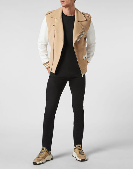 Wool and Leather Biker