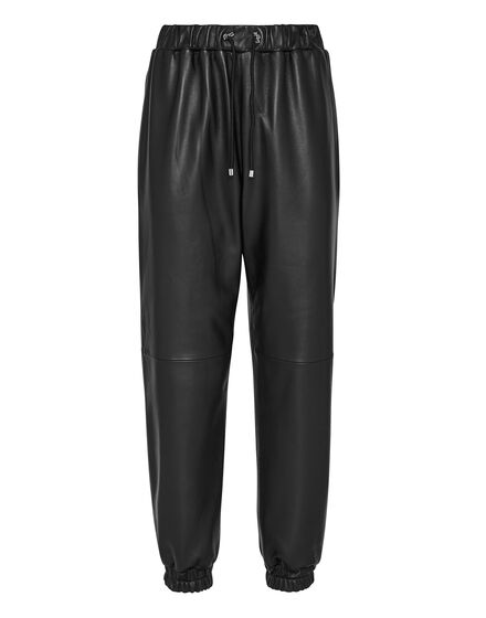 Soft Leather Jogging Trousers