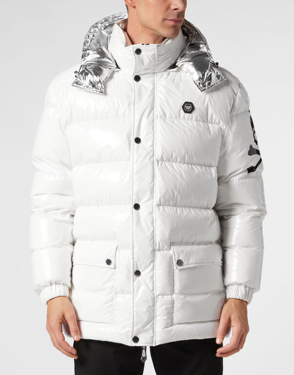 Nylon Puffer Jacket Skull&Bones