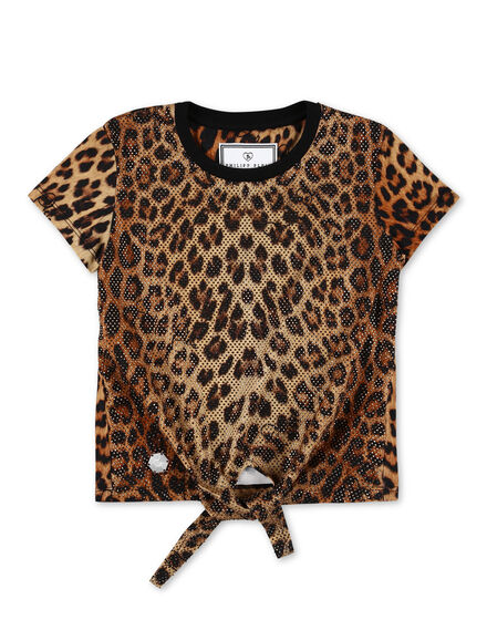 T-shirt Round Neck SS Leopard