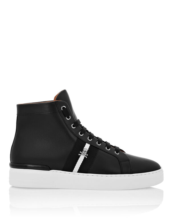 Leather Hi-Top Sneakers Stripes Stripes