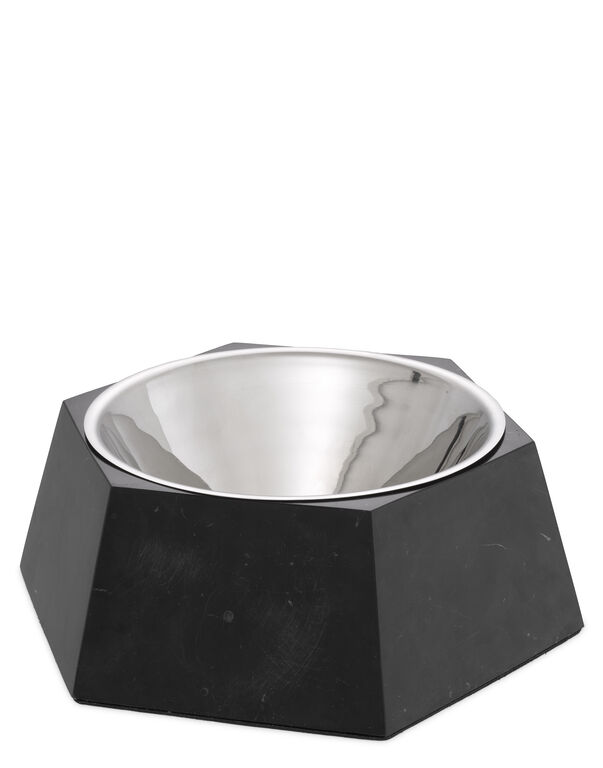 Dog Food bowl Nice Marble Black L