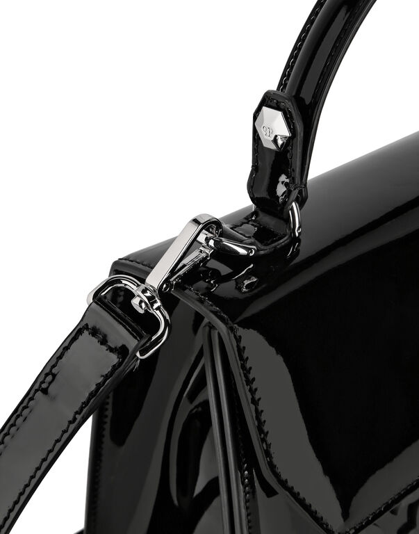 Large Handbag Superheroine Patent Leather Gothic Plein
