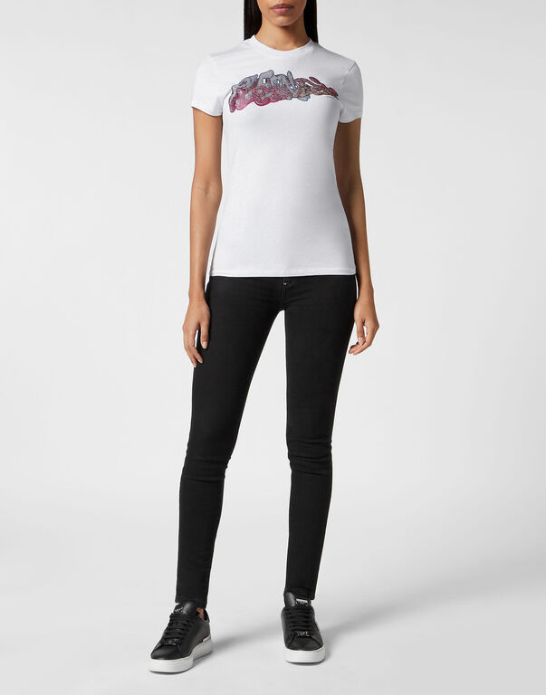 T-Shirt Sexy Pure with Crystals Bombing Graffiti