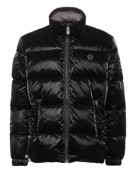 Nylon Puffer Jacket Gothic Plein