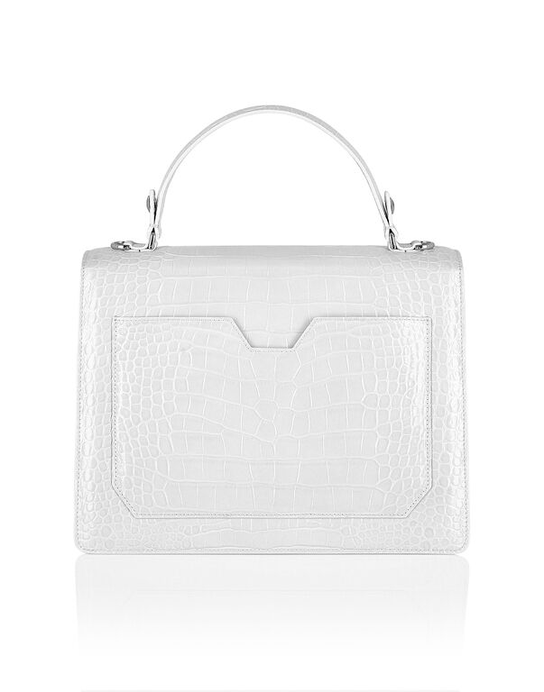 Large Handle Bag Superheroine Croco Print